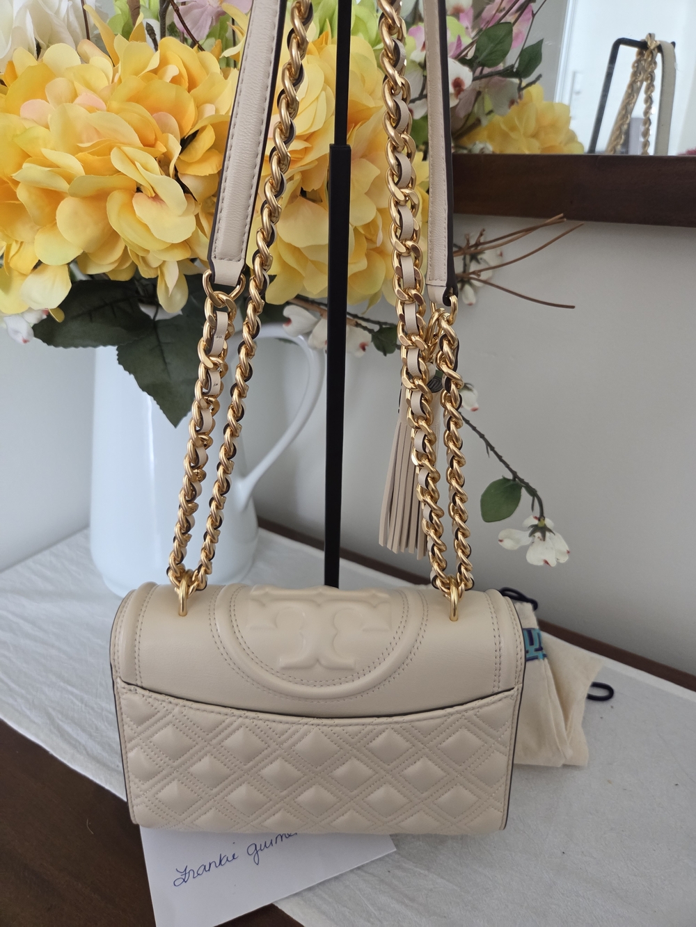Tory Burch Flemming  Convertable Shoulder Bag with Tassel - Picture 3 of 7